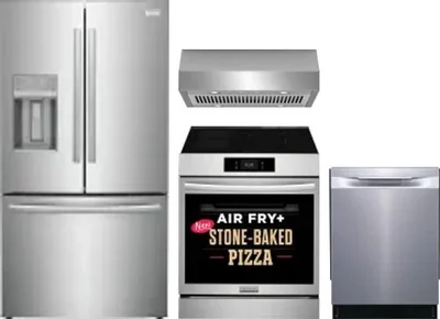 4 Piece Package Includes Refrigerator, Range, Hood And Dishwasher