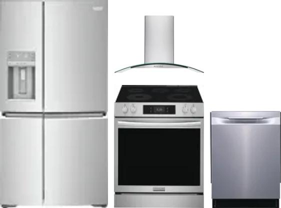 4 Piece Package Includes Refrigerator, Range, Hood And Dishwasher