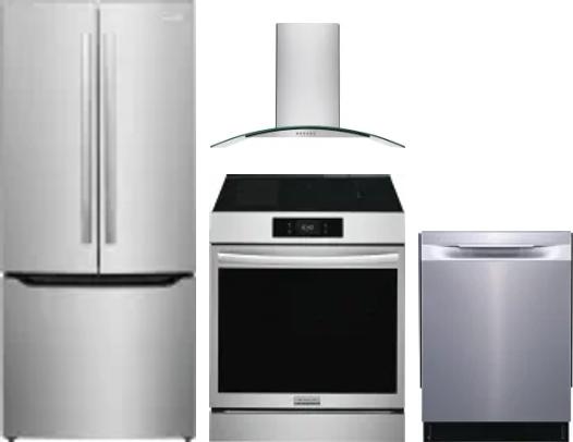 4 Piece Package Includes Refrigerator, Range, Hood And Dishwasher