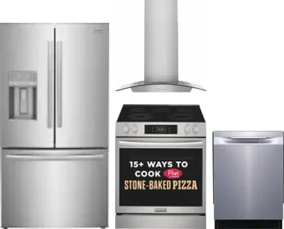 4 Piece Package Includes Refrigerator, Range, Hood And Dishwasher