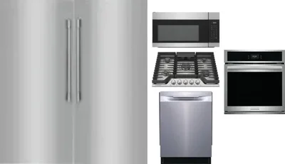 6 Piece Package Includes Refrigerator, Freezer, Cooktop, Wall Oven, Microwave And Dishwasher