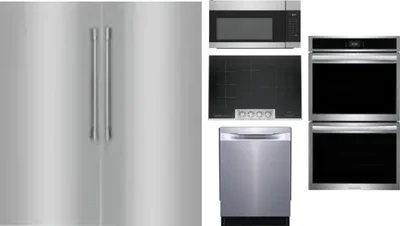6 Piece Package Includes Refrigerator, Freezer, Cooktop, Wall Oven, Microwave And Dishwasher