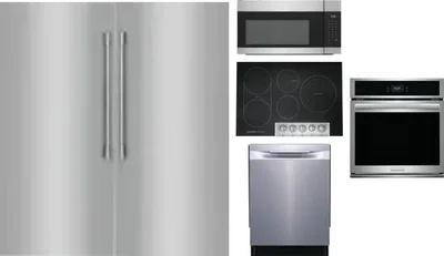 6 Piece Package Includes Refrigerator, Freezer, Cooktop, Wall Oven, Microwave And Dishwasher