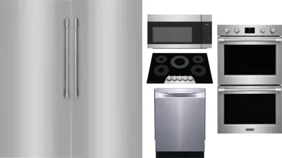 6 Piece Package Includes Refrigerator, Freezer, Cooktop, Wall Oven, Microwave And Dishwasher