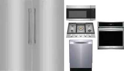 6 Piece Package Includes Refrigerator, Freezer, Cooktop, Wall Oven, Microwave And Dishwasher