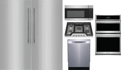 6 Piece Package Includes Refrigerator, Freezer, Cooktop, Wall Oven, Microwave And Dishwasher