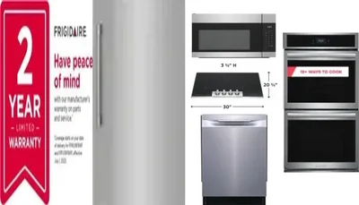 6 Piece Package Includes Refrigerator, Freezer, Cooktop, Wall Oven, Microwave And Dishwasher