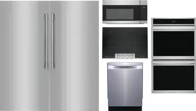 6 Piece Package Includes Refrigerator, Freezer, Cooktop, Wall Oven, Microwave And Dishwasher