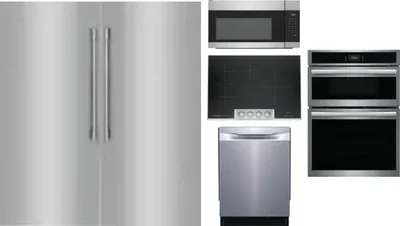 6 Piece Package Includes Refrigerator, Freezer, Cooktop, Wall Oven, Microwave And Dishwasher