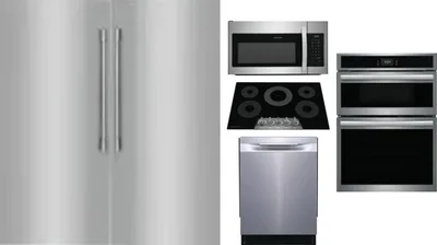 6 Piece Package Includes Refrigerator, Freezer, Cooktop, Wall Oven, Microwave And Dishwasher