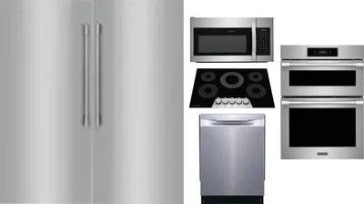 6 Piece Package Includes Refrigerator, Freezer, Cooktop, Wall Oven, Microwave And Dishwasher