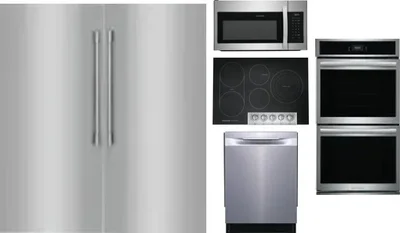 6 Piece Package Includes Refrigerator, Freezer, Cooktop, Wall Oven, Microwave And Dishwasher