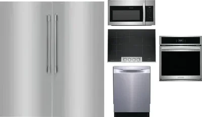 6 Piece Package Includes Refrigerator, Freezer, Cooktop, Wall Oven, Microwave And Dishwasher