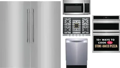 6 Piece Package Includes Refrigerator, Freezer, Cooktop, Wall Oven, Microwave And Dishwasher