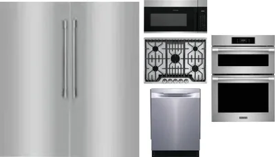 6 Piece Package Includes Refrigerator, Freezer, Cooktop, Wall Oven, Microwave And Dishwasher