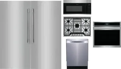 6 Piece Package Includes Refrigerator, Freezer, Cooktop, Wall Oven, Microwave And Dishwasher