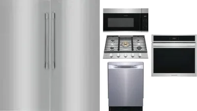 6 Piece Package Includes Refrigerator, Freezer, Cooktop, Wall Oven, Microwave And Dishwasher
