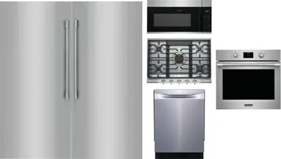 6 Piece Package Includes Refrigerator, Freezer, Cooktop, Wall Oven, Microwave And Dishwasher