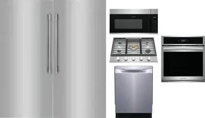 6 Piece Package Includes Refrigerator, Freezer, Cooktop, Wall Oven, Microwave And Dishwasher