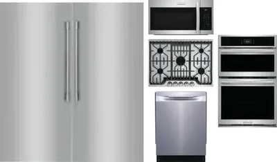 6 Piece Package Includes Refrigerator, Freezer, Cooktop, Wall Oven, Microwave And Dishwasher