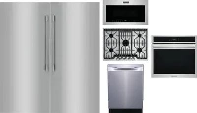 6 Piece Package Includes Refrigerator, Freezer, Cooktop, Wall Oven, Microwave And Dishwasher