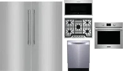 6 Piece Package Includes Refrigerator, Freezer, Cooktop, Wall Oven, Microwave And Dishwasher