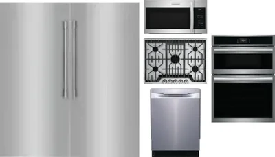 6 Piece Package Includes Refrigerator, Freezer, Cooktop, Wall Oven, Microwave And Dishwasher