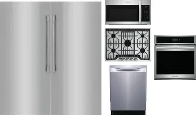 6 Piece Package Includes Refrigerator, Freezer, Cooktop, Wall Oven, Microwave And Dishwasher