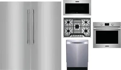 6 Piece Package Includes Refrigerator, Freezer, Cooktop, Wall Oven, Microwave And Dishwasher