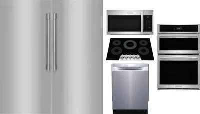 6 Piece Package Includes Refrigerator, Freezer, Cooktop, Wall Oven, Microwave And Dishwasher