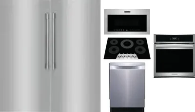 6 Piece Package Includes Refrigerator, Freezer, Cooktop, Wall Oven, Microwave And Dishwasher