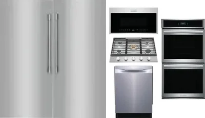 6 Piece Package Includes Refrigerator, Freezer, Cooktop, Wall Oven, Microwave And Dishwasher