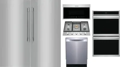 6 Piece Package Includes Refrigerator, Freezer, Cooktop, Wall Oven, Microwave And Dishwasher