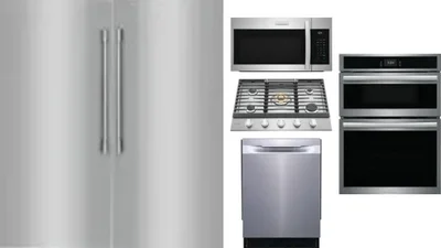 6 Piece Package Includes Refrigerator, Freezer, Cooktop, Wall Oven, Microwave And Dishwasher