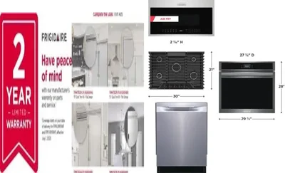 6 Piece Package Includes Refrigerator, Freezer, Cooktop, Wall Oven, Microwave And Dishwasher