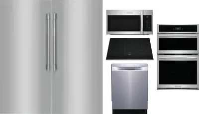 6 Piece Package Includes Refrigerator, Freezer, Cooktop, Wall Oven, Microwave And Dishwasher