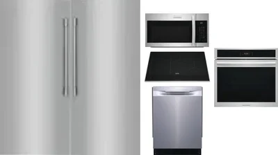 6 Piece Package Includes Refrigerator, Freezer, Cooktop, Wall Oven, Microwave And Dishwasher