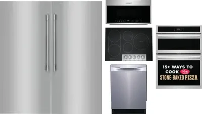 6 Piece Package Includes Refrigerator, Freezer, Cooktop, Wall Oven, Microwave And Dishwasher