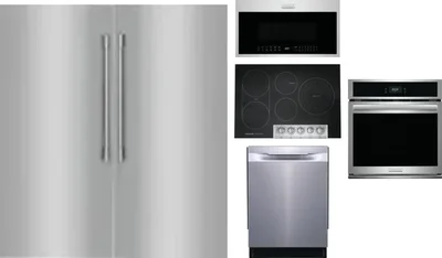 6 Piece Package Includes Refrigerator, Freezer, Cooktop, Wall Oven, Microwave And Dishwasher