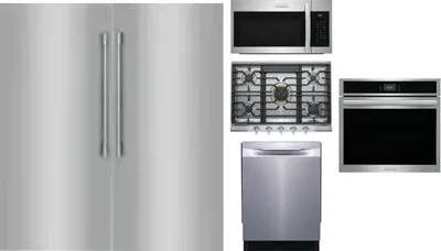 6 Piece Package Includes Refrigerator, Freezer, Cooktop, Wall Oven, Microwave And Dishwasher