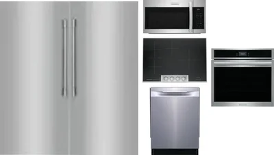 6 Piece Package Includes Refrigerator, Freezer, Cooktop, Wall Oven, Microwave And Dishwasher
