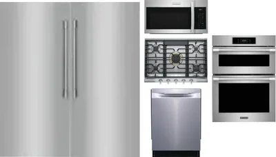 6 Piece Package Includes Refrigerator, Freezer, Cooktop, Wall Oven, Microwave And Dishwasher