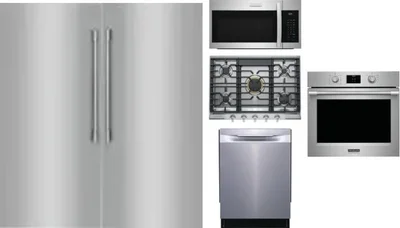 6 Piece Package Includes Refrigerator, Freezer, Cooktop, Wall Oven, Microwave And Dishwasher