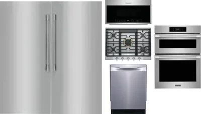 6 Piece Package Includes Refrigerator, Freezer, Cooktop, Wall Oven, Microwave And Dishwasher