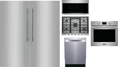 6 Piece Package Includes Refrigerator, Freezer, Cooktop, Wall Oven, Microwave And Dishwasher