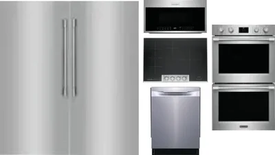 6 Piece Package Includes Refrigerator, Freezer, Cooktop, Wall Oven, Microwave And Dishwasher