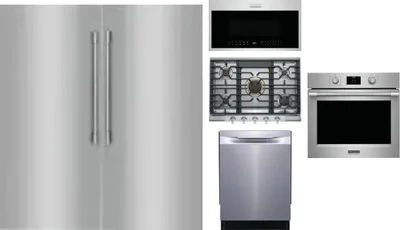 6 Piece Package Includes Refrigerator, Freezer, Cooktop, Wall Oven, Microwave And Dishwasher