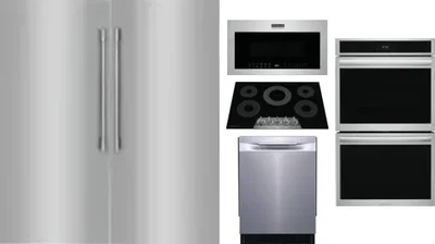 6 Piece Package Includes Refrigerator, Freezer, Cooktop, Wall Oven, Microwave And Dishwasher