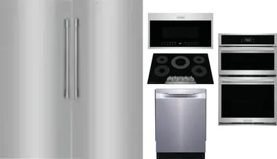 6 Piece Package Includes Refrigerator, Freezer, Cooktop, Wall Oven, Microwave And Dishwasher