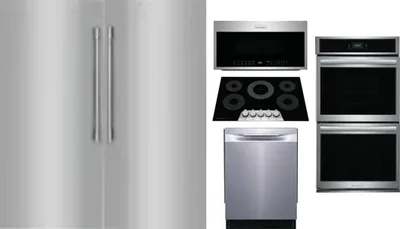 6 Piece Package Includes Refrigerator, Freezer, Cooktop, Wall Oven, Microwave And Dishwasher